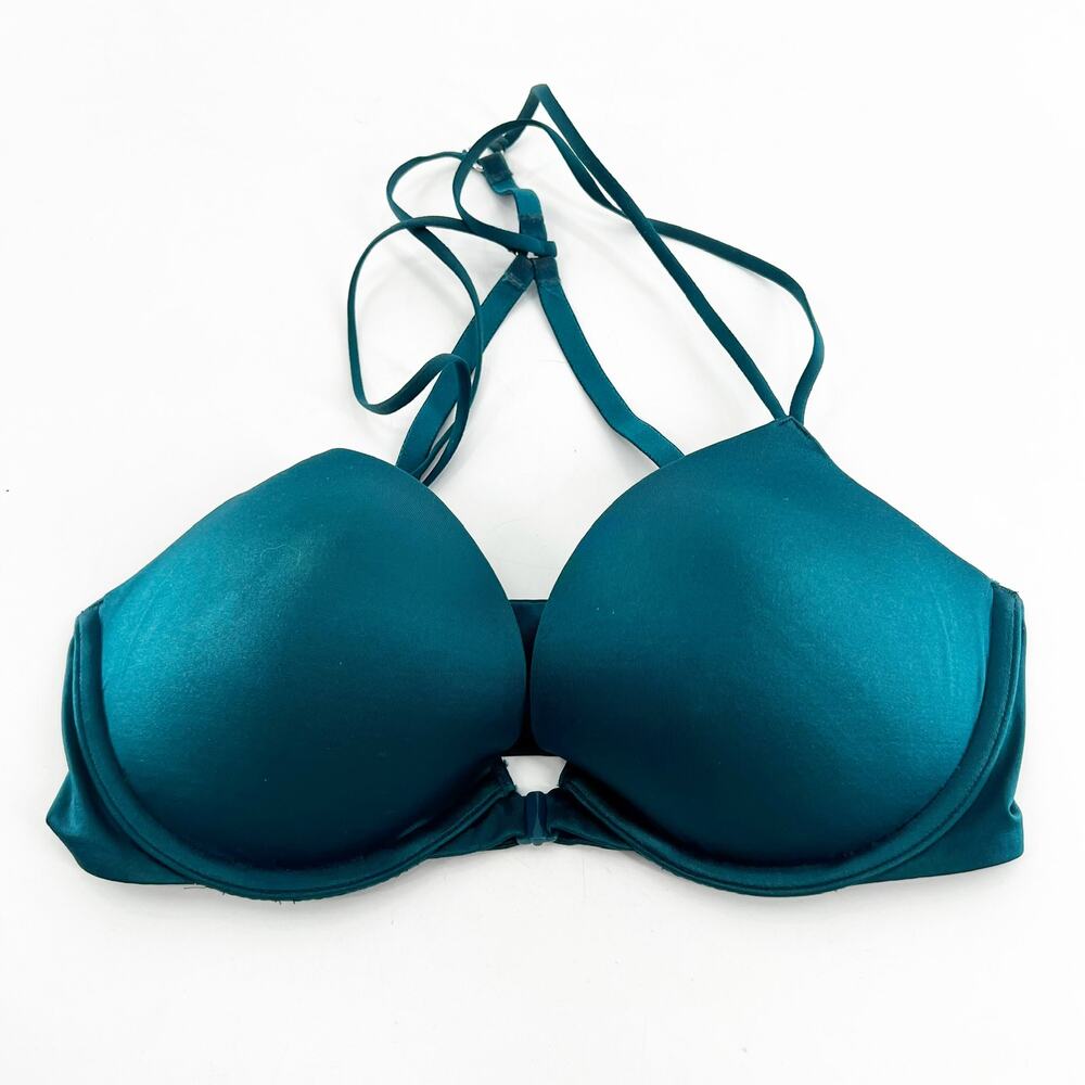 Victoria's Secret Women's Blue Front Closure Very Sexy Push Up Bra 32D